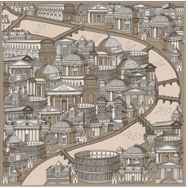 Inoui Editions šilko ir modalo skara ROMA BEIGE